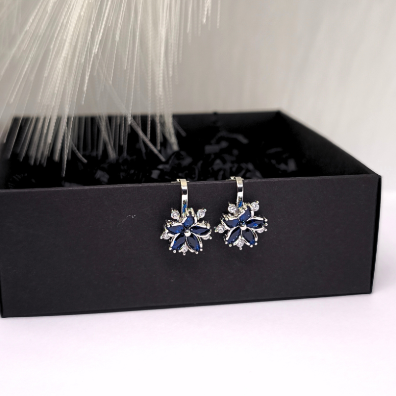 Auskari - klipši "Zilais zieds"