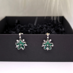 Auskari – klipši „Zaļā elegance“