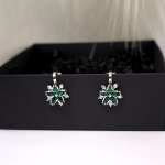 Auskari – klipši „Zaļā elegance“