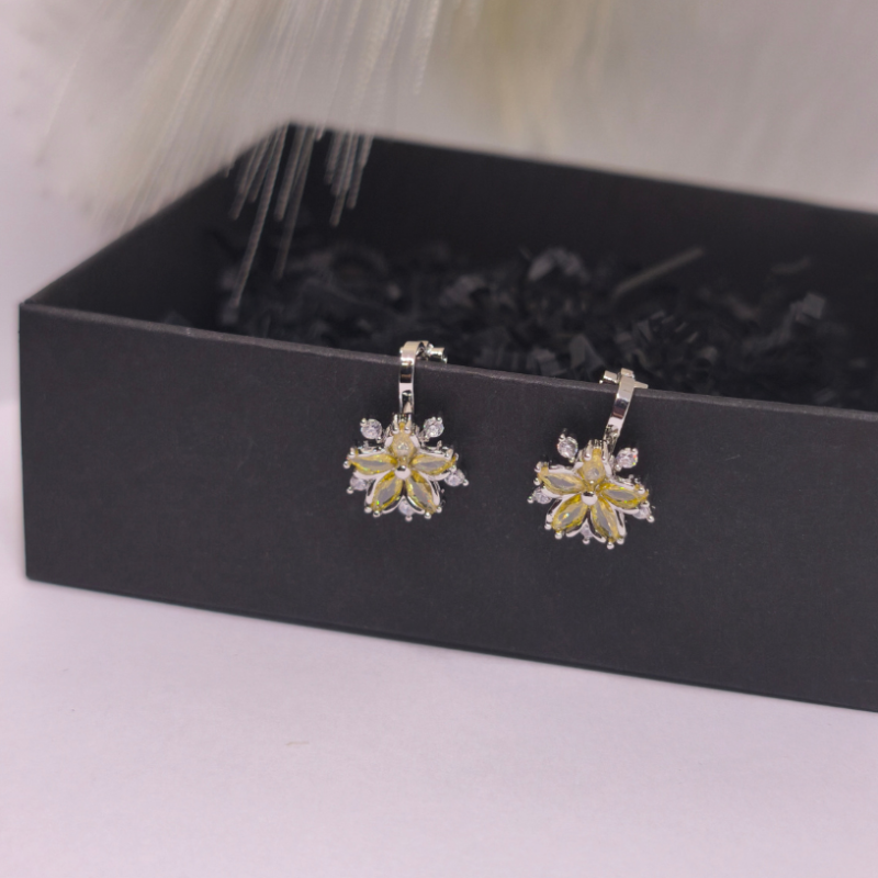 Auskari - klipši „Saulainā elegance“