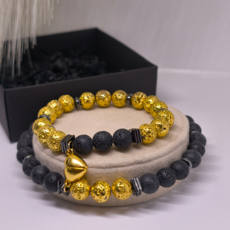 Rokassprādžu komplekts pārim "Lavas solījums"