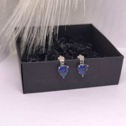 Auskari - klipši "Safīra lāse"