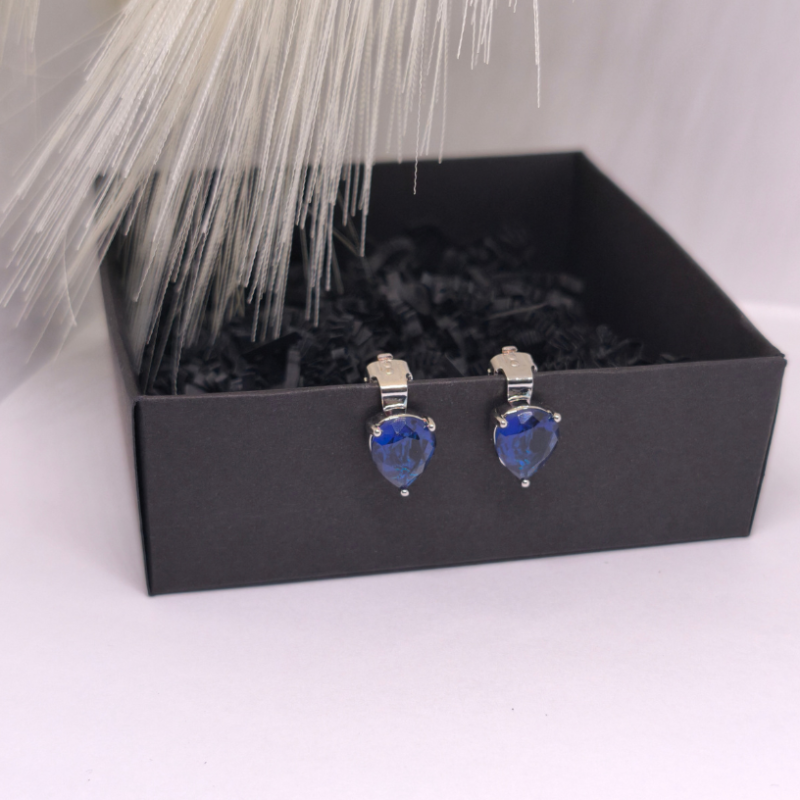 Auskari - klipši "Safīra lāse"