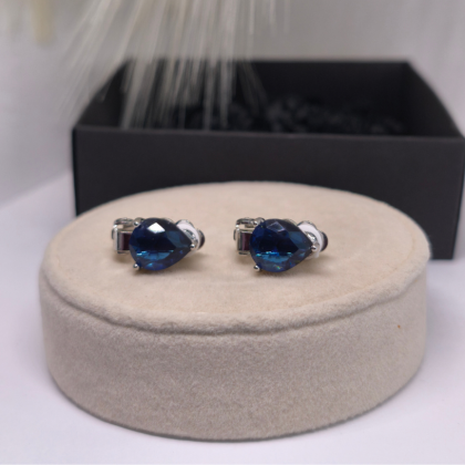 Auskari - klipši "Safīra lāse"