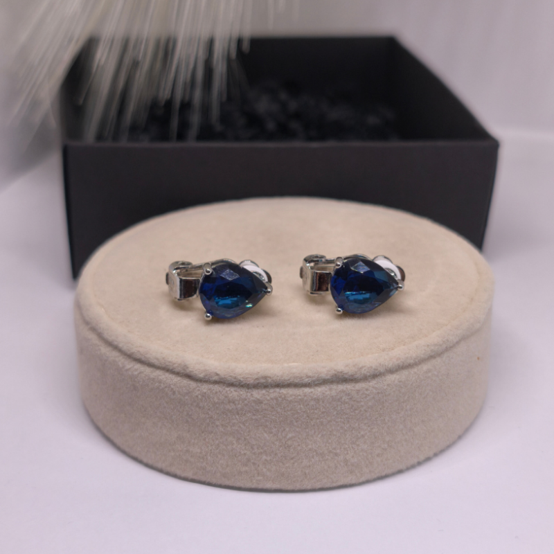 Auskari - klipši "Safīra lāse"