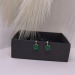 Auskari – klipši „Zaļā elegance“