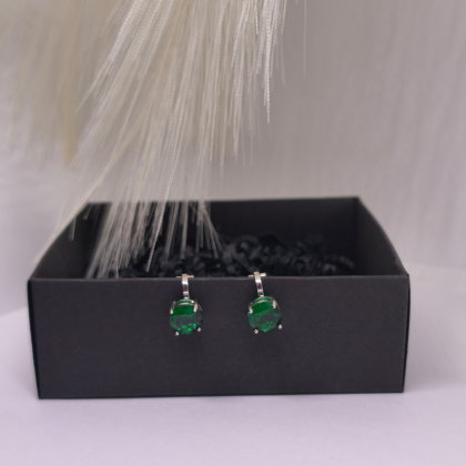 Auskari – klipši „Zaļā elegance“