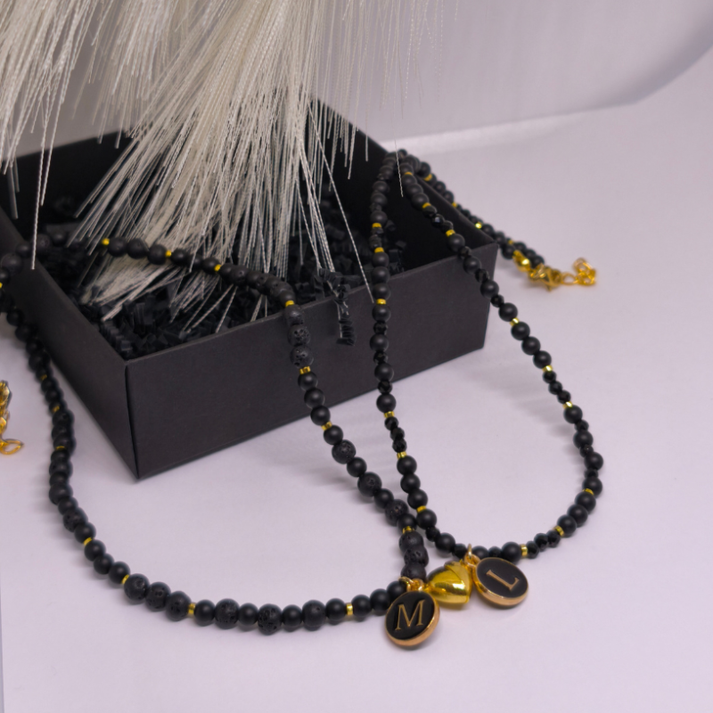 Personalizēta rokām darināta kaklarota „Mūžīgā saikne“